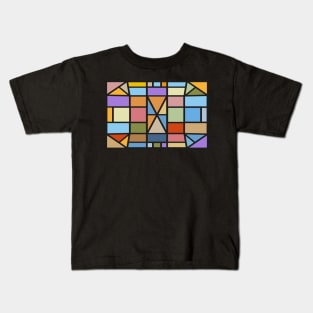 Stained Glass Mosaic Geometrical Pattern Kids T-Shirt